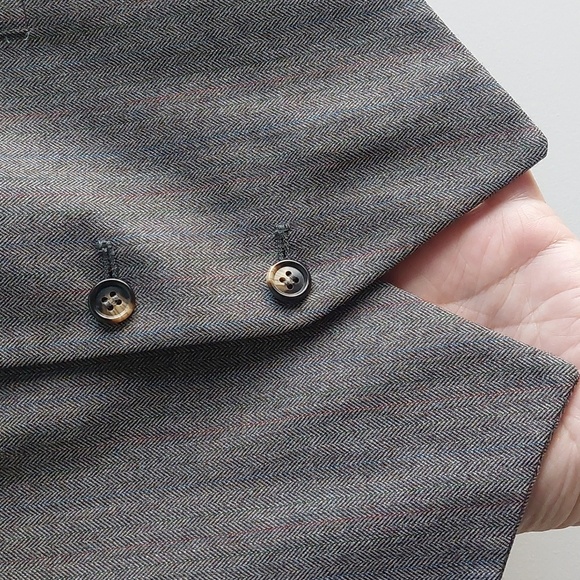 Wool Vest Satin Adjustable Back XL Academia Preppy Casual - Picture 3 of 5